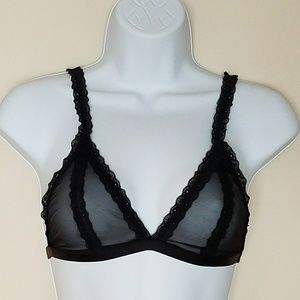 Mesh and lace bralette